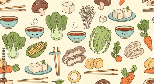 vegetables seamless pattern