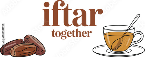 Iftar Together Sharing the Ramadan Meal Tradition with Dates and Tea