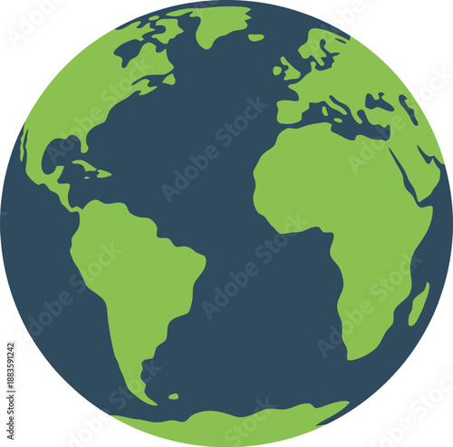 Earth Globe Icon Representing Global Connectivity and International Travel