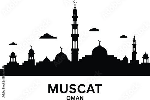 Muscat Oman Skyline Silhouette Iconic Architecture and Landmarks