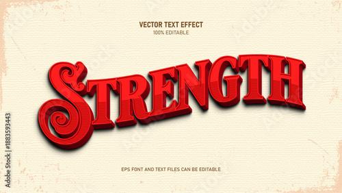 Strength text, victorian style text effect