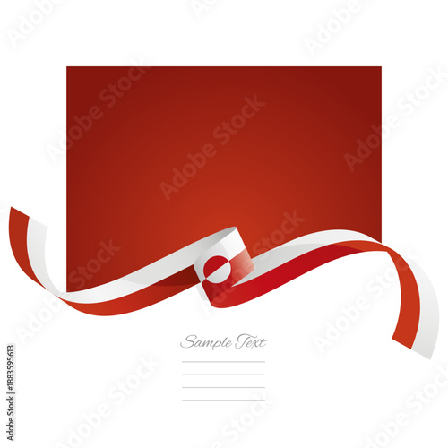 Greenland flag vector. World flags and ribbons. Greenlandic flag ribbon on abstract color background