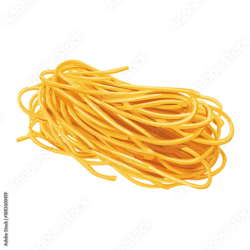 Minimal 2D flat vector of a Spaghetti, icon-style illustration on a white background