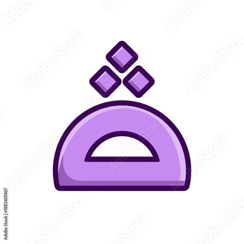 A stylized and colorful illustration of the Arabic letter "Tha" (ث) with three dots, representing the beauty and uniqueness of the Arabic alphabet.