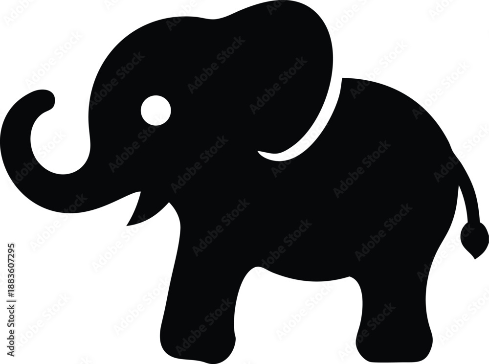 Obraz premium Simple Elephant Graphic Design