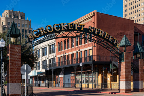 Crockett Street Sign in Beaumont, Texas
