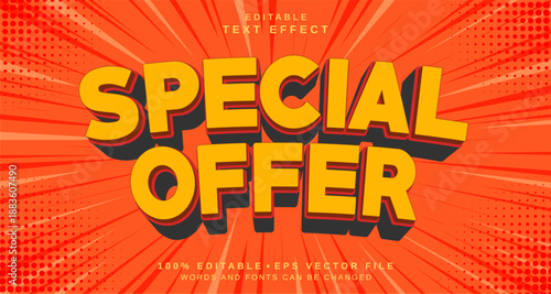 Editable text style effect - Special Offer text style theme.
