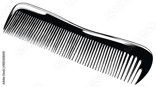 Professional Comb Clipart Vector Art and Illustration with Outline