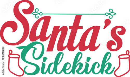 "Santa's Sidekick" Reindeer Logo