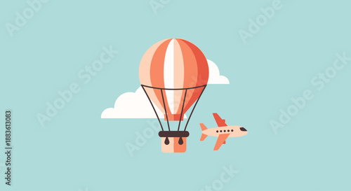 hot air balloon vector