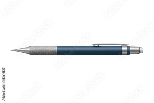Blue gray mechanical pencil with transparent background
