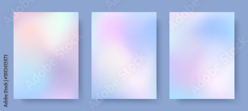 Gradient winter backgrounds in soft pastel colors.Vector aurora banners in blue,pink,purple,white.Dreamy watercolor wallpapers.Delicate minimal designs for prints;ad,covers;branding.