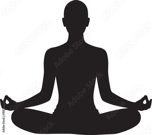 Serene yoga practice in a peaceful environment with natural lighting and detailed texture for commercial background