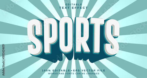 Editable text style effect - Sports text style theme.