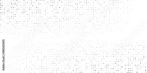 Simple grunge dotted halftone gradient texture. Vanishing polka dot background. Repeating dots gradation rectangle modern simple design
