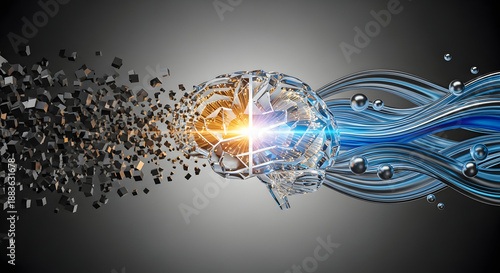 Crystal Brain Exploding with Creative Energy