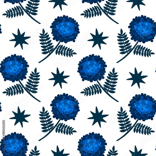 Floral seamless flowers pattern for wrapping paper and fabrics and kids clothes and spring party textiles and linens