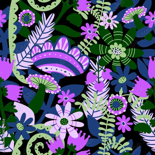 Spring seamless flowers pattern for wrapping paper and fabrics and kids clothes and spring party textiles and linens