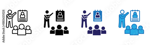 Hire Icon Multi Style Vector Illustration