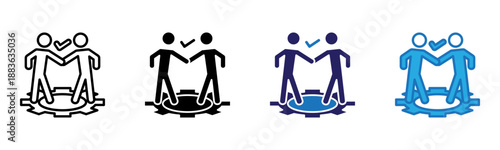 Welcome Icon Multi Style Vector Illustration