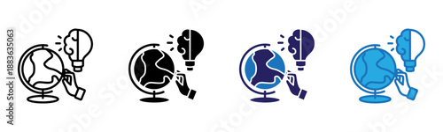 Knowledge Icon Multi Style Vector Illustration