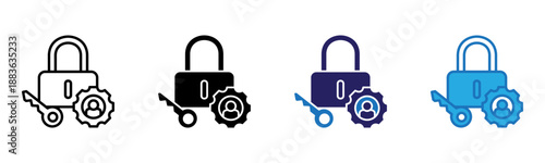 Access Management Icon Multi Style Vector Illustration