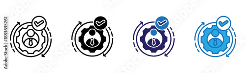 Retention Icon Multi Style Vector Illustration