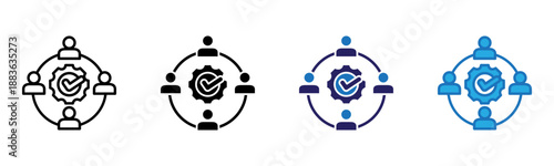 Enablement Icon Multi Style Vector Illustration