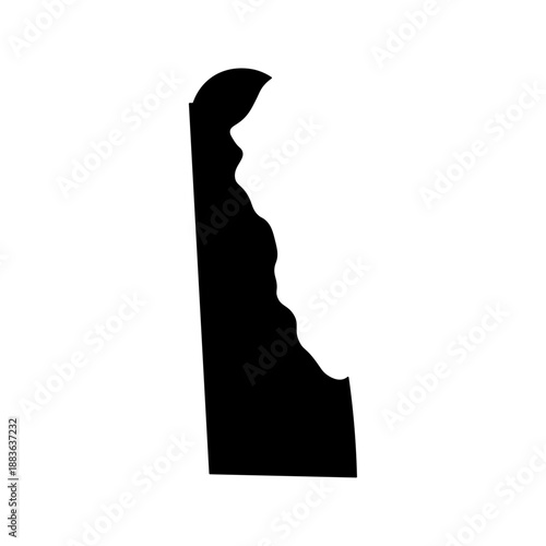 Delaware state map silhouette