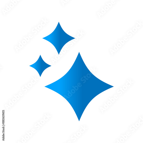 Generative AI star and magic sparkles star logo icon with colorful gradients and flat design, modern artificial intelligence and spark star symbol for creative tools and designs.