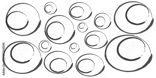 Different types of circle. Black circle vector illustration. Set of sci fi black circle user interface elements technology futuristic design modern creative on white background vector Illustration.