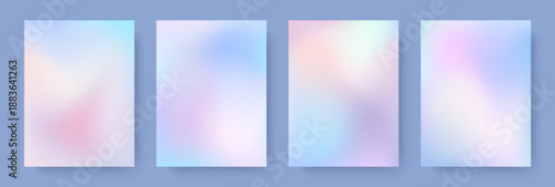 Winter gradient backgrounds in soft pastel colors.Abstract aurora banners in blue,pink,purple,white.Dreamy watercolor wallpapers.Delicate minimal designs for prints;ad,covers;branding.