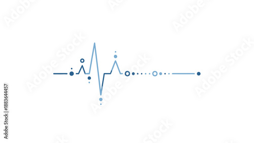 Electrocardiogram Line Graph Medical Heartbeat.