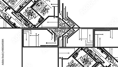Detailed Architectural Floor Plan Diagram.