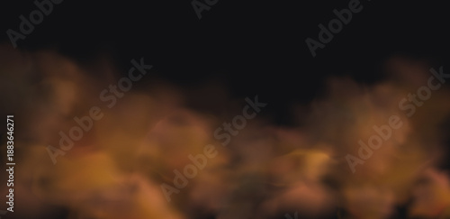 Abstract orange and yellow smoke rising against a dark gray background. Texture for overlays and creative designs. Create atmospheric effects.