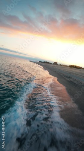 stunning sunset over the ocean 