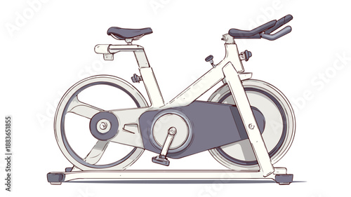 Professional Exercise Bike Clipart Vector Art and Illustration for Fitness Enthusiasts