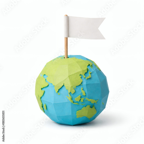 A Paper Earth Flag Symbol: ...