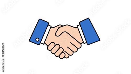 Handshake agreement, business partnership, and collaboration icon