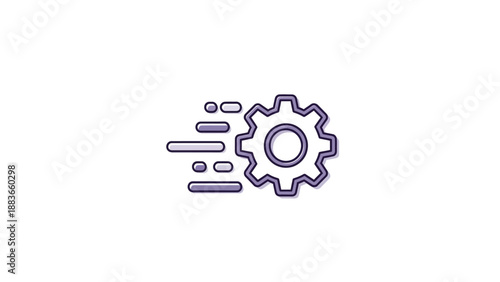 Speedy Gear Icon for System Optimization and Fast Performance Settings Configuration