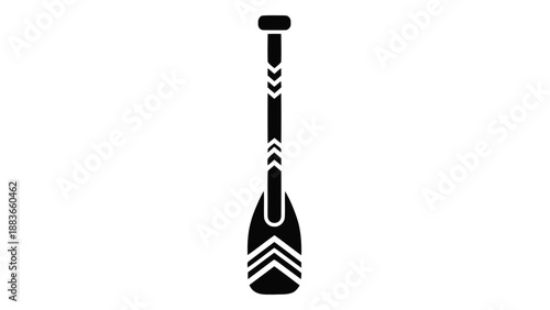 Canoe paddle vector illustration