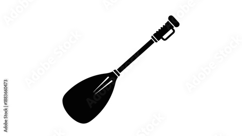 Vector illustration of a paddle for kayaking or canoeing, isolated on transparent background