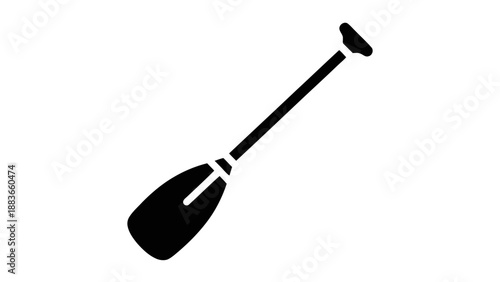 Vector illustration of a paddle, perfect for water sports and outdoor activities, on transparent background