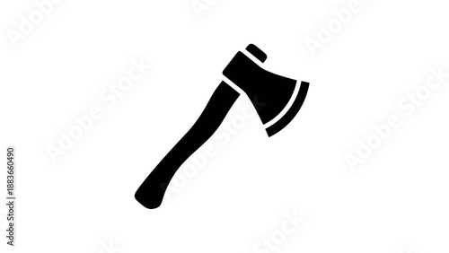 Vector illustration of a classic sharp steel axe, an essential woodworking tool, on transparent background