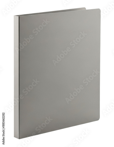Office Grey File Folder for Documents Isolated on Transparent Background
