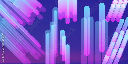 Abstract image featuring vertical neon blue and pink light streaks, creating a vibrant and futuristic visual effect. The lights have a blurred quality, giving a sense of motion and depth