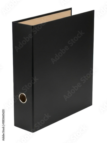 Office Black File Folder for Documents Isolated on Transparent Background