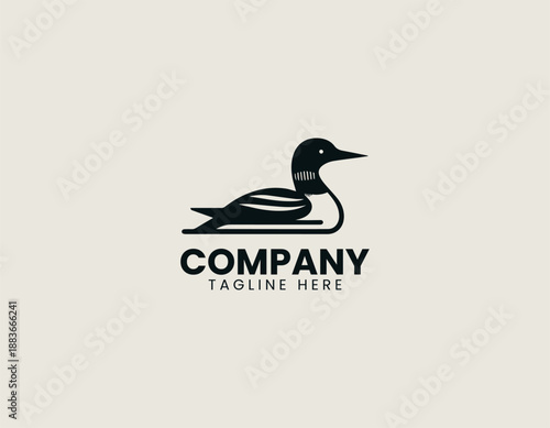 Wallpaper Mural Loon Bird Black Vector Logo Illustration Torontodigital.ca