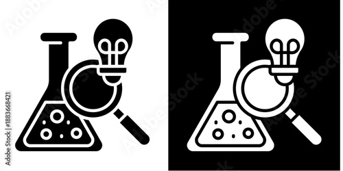 R&D Lab  Icon Set White Glyph Style Collection
