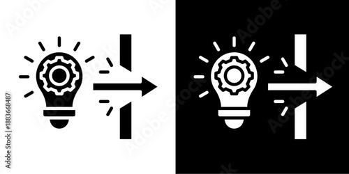 Breakthrough Moment  Icon Set White Glyph Style Collection